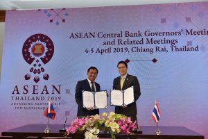 MOU SIGNING Thai, Lao central banks enhance cooperation